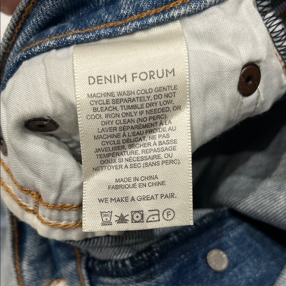 Denim Forum Light Blue Straight Leg Jeans - Picture 4 of 7